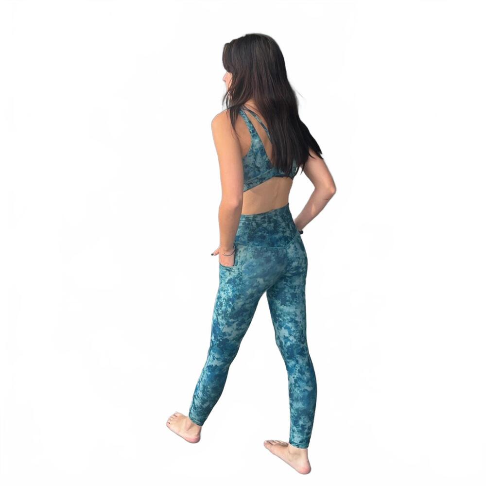 Athleta 2 Piece Active Wear Blue Ocean XXS Leggings & Small Bralette - Picture 8 of 9